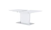 White high gloss modern table w/ extension additional photo 2 of 3