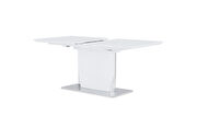 White high gloss modern table w/ extensions by Global additional picture 2