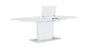 White high gloss modern table w/ extensions by Global additional picture 5