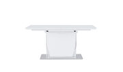 White high gloss modern table w/ extensions by Global additional picture 6