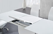White high gloss modern table w/ extensions by Global additional picture 8