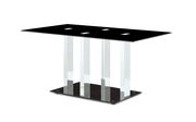 Black glass top contemporary dining table by Global additional picture 2