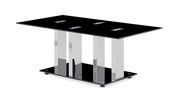 Black top glass modern coffee table by Global additional picture 2