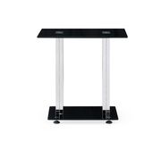 Black top glass modern coffee table by Global additional picture 3