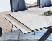 Faux marble / glass dining table w/ extension by Global additional picture 5