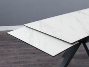 Faux marble / glass dining table w/ extension by Global additional picture 3