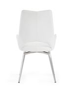 Retro bar style white dining chair w/ comfy back by Global additional picture 4