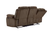 Brown extra plush coffee rec sofa w/ drop down table by Global additional picture 5