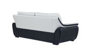 Gray/black two-toned leather low-profile sofa by Global additional picture 4