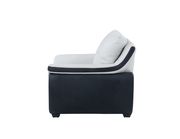 Gray/Black low-profile leather chair by Global additional picture 2
