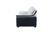 Gray/black leather loveseat by Global additional picture 2