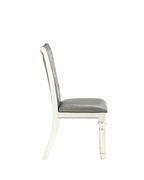 Gray / metallic tufted dining chair by Global additional picture 2