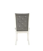 Gray / metallic tufted dining chair by Global additional picture 3