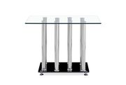 Silver / black chrome base end table by Global additional picture 2