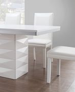 White rectangular top dining table by Global additional picture 2