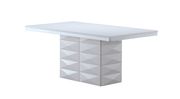 White rectangular top dining table by Global additional picture 3