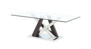 Glass top coffee table with chome/gray poles by Global additional picture 2