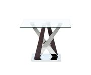 Glass top coffee table with chome/gray poles by Global additional picture 3