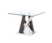 Glass top coffee table with chome/gray poles by Global additional picture 4