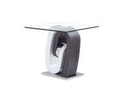 Dark grey / white coffee table w/ rectangular glass top by Global additional picture 4