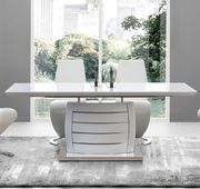 White lacquer dining table w/ extension by Global additional picture 3