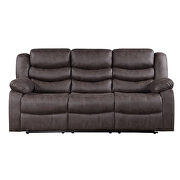 Dark brown reclining sofa in polyester fabric by Global additional picture 7