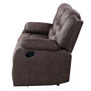 Dark brown reclining sofa in polyester fabric by Global additional picture 8