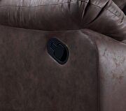 Dark brown console reclining loveseat by Global additional picture 4
