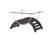 Glass top simple end table in wenge by Global additional picture 2