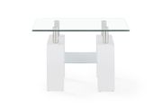 White base / square glass top end table by Global additional picture 2