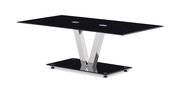 Rectangular black glass/chrome coffee table by Global additional picture 2