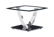 Black v-shape base end table by Global additional picture 2