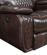 Brown leather gel sectional w/ 2 power recliners by Global additional picture 3
