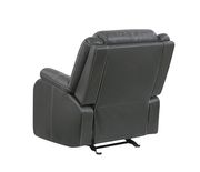 Gray granite microfiber glider recliner by Global additional picture 2