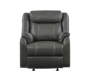 Gray granite microfiber glider recliner by Global additional picture 3