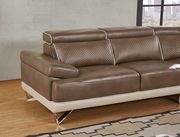 Two-toned walnut/pearl sectional sofa w/ headrests by Global additional picture 2