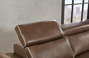 Two-toned walnut/pearl sectional sofa w/ headrests by Global additional picture 3