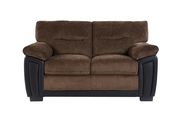 SImple affordable two-toned fabric loveseat by Global additional picture 2