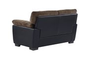 SImple affordable two-toned fabric loveseat by Global additional picture 4