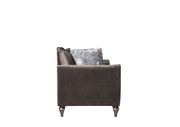 Gray velvet sofa in glam style by Global additional picture 2
