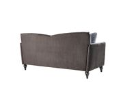 Gray velvet sofa in glam style by Global additional picture 4