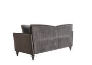 Gray velvet sofa in glam style by Global additional picture 6