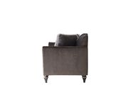 Gray velvet sofa in glam style by Global additional picture 7