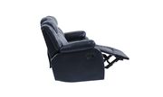 Blue leather gel recliner sofa by Global additional picture 5