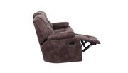 Brown two-toned leather gel recliner sofa by Global additional picture 5