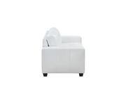 White leatherette affordable sofa by Global additional picture 5