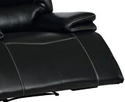 Black luxury suede power recliner chair by Global additional picture 2