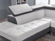 Dark/light gray modern sectional w/ adjustable headrests by Global additional picture 2