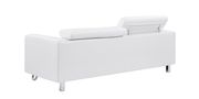 White leather adjustable headrests sofa by Global additional picture 4