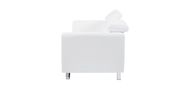 White leather adjustable headrests sofa by Global additional picture 5